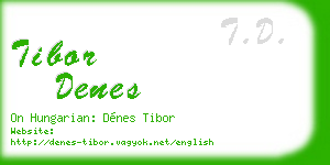 tibor denes business card
